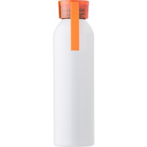 Alumínium palack, 650 ml, fehér/narancs (vizespalack)