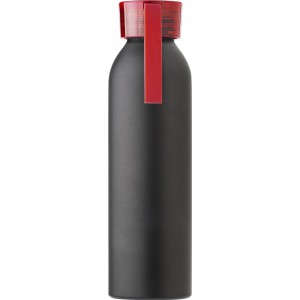 Alumnium palack, 650 ml, fekete/piros (vizespalack)
