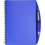 A5 spirálfüzet PP borítóval, műanyag tollal, kék (5140-05CD)