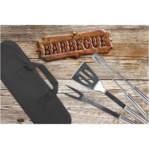Barcabo BBQ szett, 3 db, ezst (piknik, kemping, grill)