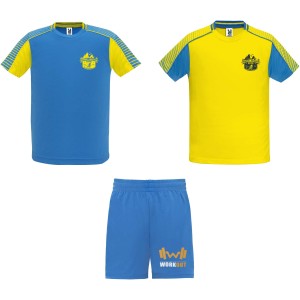 Juve uniszex sport szett, yellow, royal blue (T-shirt, pl, kevertszlas, mszlas)