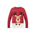 Karácsonyi pulóver S/M, piros (CX1521-05)