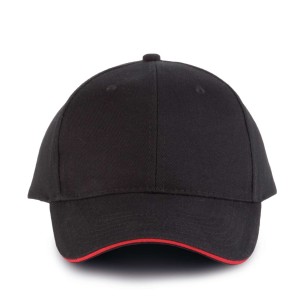 Kup Orlando 6 paneles sapka, Black/Red, U (sapka)