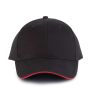 Kup Orlando 6 paneles sapka, Black/Red, U
