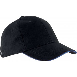 Kup Orlando 6 paneles sapka, Black/Royal Blue, U (sapka)