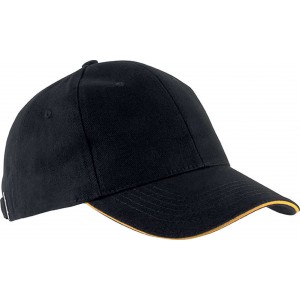Kup Orlando 6 paneles sapka, Black/Yellow, U (sapka)