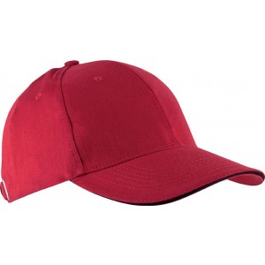 Kup Orlando 6 paneles sapka, Red/Black, U (sapka)