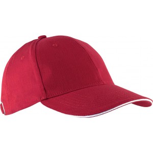 Kup Orlando 6 paneles sapka, Red/White, U (sapka)