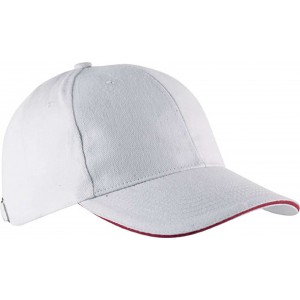 Kup Orlando 6 paneles sapka, White/Red, U (sapka)