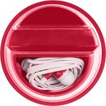 Mobiltartó fülhallgatóval, piros (7898-08)