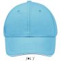 Sols Buffalo 6 paneles baseballsapka, Turquoise/White