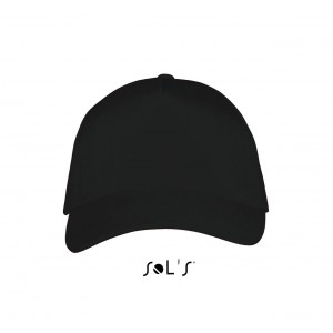 Sols Long Beach 5 paneles sapka, Black/Red, U (sapka)
