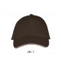 Sols Long Beach 5 paneles sapka, Chocolate/Beige, U