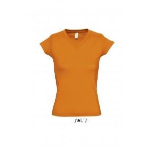 Sols Moon V-nyak ni pl, Orange (T-shirt, pl, 90-100% pamut)