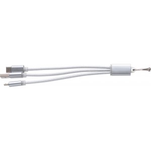 3in1 töltőkábel, ezüst (vezeték, elosztó, adapter, kábel)
