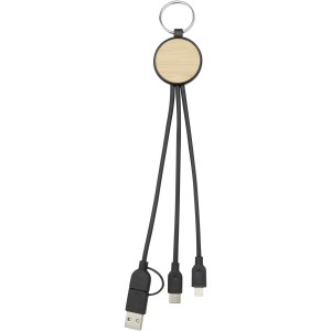 Tecta 6-in-1 jramanyag/bambusz tltkbel/kulcstart, fekete (vezetk, eloszt, adapter, kbel)