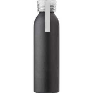 Alumnium palack, 650 ml, fekete/fehr (vizespalack)