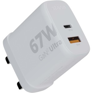 Xtorm XEC067G GaN2 Ultra fali tlt, 67 W, UK csatlakozval, fehr (vezetk, eloszt, adapter, kbel)